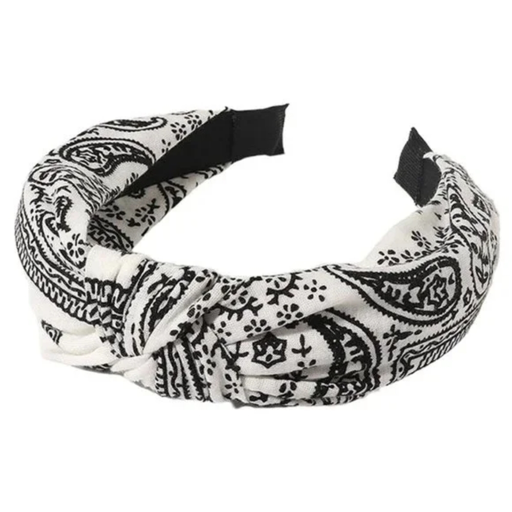 Bandana Print Knot Top Headband